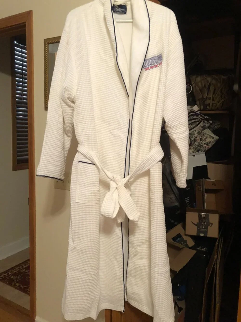 Bathrobe with White House logo